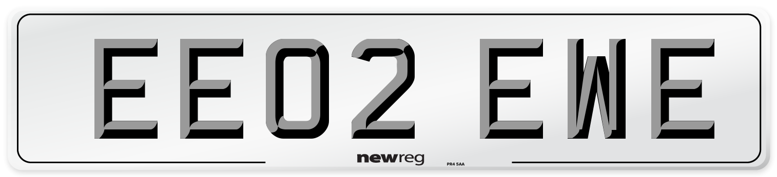 EE02 EWE Number Plate from New Reg